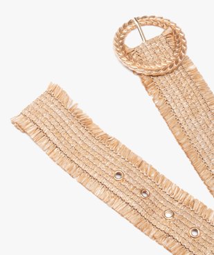 Ceinture femme tressée look nature à grosse boucle fantaisie vue2 - GEMO (ACCESS) - GEMO