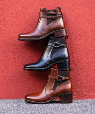 Bottines femme dessus en cuir avec détails fantaisie et à zip - Tanéo vue12 - TANEO GEMO FOR GOOD - GEMO