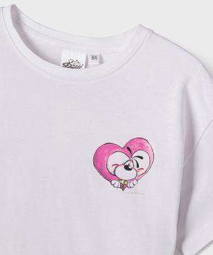 Tee-shirt manches courtes imprimé fille - Diddl vue2 - DIDDL - GEMO