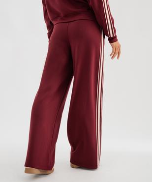 Pantalon de jogging large avec bandes latérales femme vue3 - GEMO(FEMME PAP) - GEMO