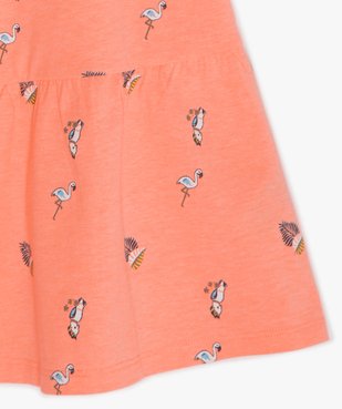 Robe fille imprimée à fines bretelles et coupe évasée vue2 - GEMO (ENFANT) - GEMO