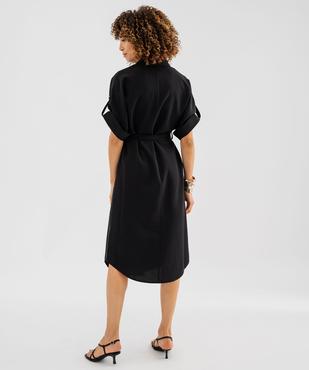 Robe chemise à manches courtes femme vue3 - GEMO(FEMME PAP) - GEMO