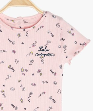Tee-shirt bébé fille à motifs fleuris – Lulu Castagnette vue2 - LULUCASTAGNETTE - GEMO
