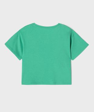 Tee-shirt manches courtes oversize à motif fille vue3 - GEMO 4G FILLE - GEMO