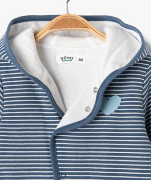 Combinaison pyjama/surpyjama à capuche bébé vue2 - GEMO 4G BEBE - GEMO