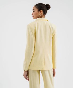 Blazer en viscose et lin femme vue3 - GEMO(FEMME PAP) - GEMO
