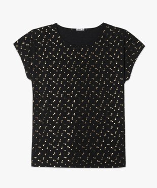Tee-shirt femme à manches courtes à motifs vue4 - GEMO (G TAILLE) - GEMO