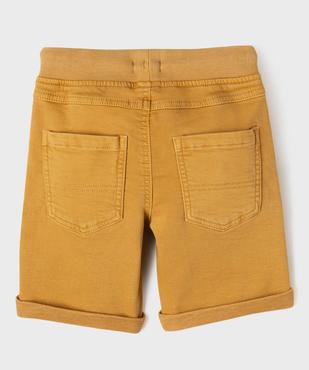 Bermuda en coton stretch coupe Regular taille ajustable garçon vue4 - GEMO (ENFANT) - GEMO
