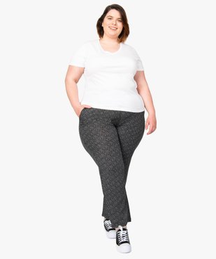 Pantalon femme grande taille large et fluide imprimé à taille élastiquée vue5 - GEMO (G TAILLE) - GEMO