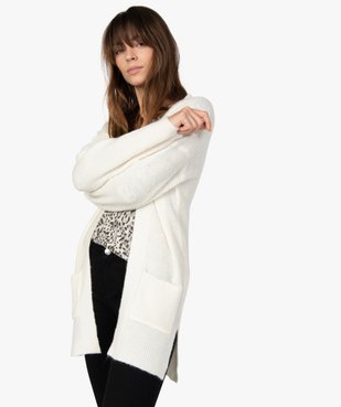 Gilet long femme porté ouvert vue1 - GEMO(FEMME PAP) - GEMO