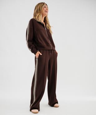 Sweat zippé à col montant et coupe loose femme vue4 - GEMO(FEMME PAP) - GEMO