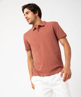 Polo à manches courtes en maille piquée homme vue1 - GEMO 4G HOMME - GEMO