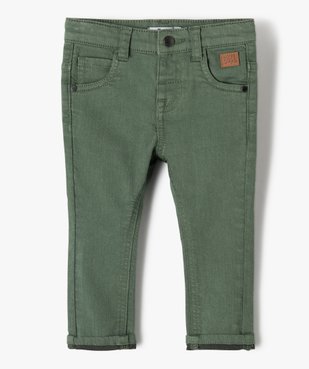 Pantalon bébé garçon coupe slim en toile extensible vue1 - GEMO(BEBE DEBT) - GEMO