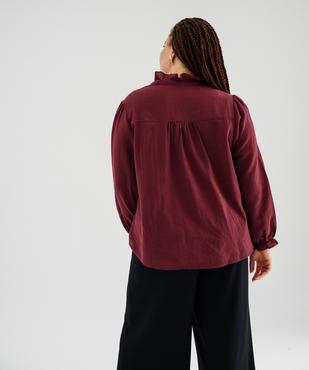 Blouse manches longues avec col victorien à volants femme grande taille vue3 - GEMO (G TAILLE) - GEMO