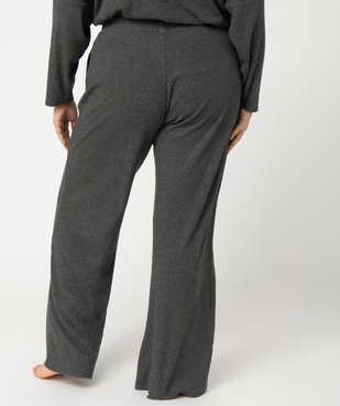 Pantalon d’intérieur femme grande taille en maille côtelée vue3 - GEMO(HOMWR FEM) - GEMO