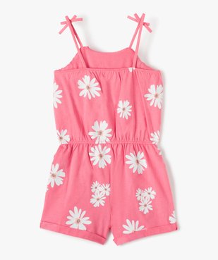 Combishort fille à fines bretelles imprimé pois vue3 - GEMO (ENFANT) - GEMO