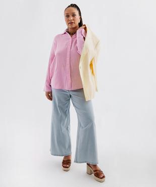 Chemise en gaze de coton unie femme grande taille vue5 - GEMO (G TAILLE) - GEMO