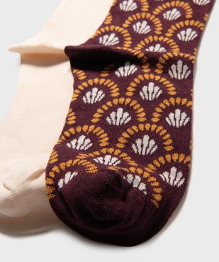Chaussettes à motifs fleuris femme (lot de 2) vue2 - GEMO(HOMWR FEM) - GEMO