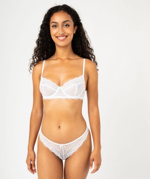 Soutien-gorge à armatures forme corbeille en dentelle vue4 - GEMO(HOMWR FEM) - GEMO