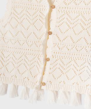 Gilet sans manches en maille ajourée fille vue2 - GEMO (ENFANT) - GEMO