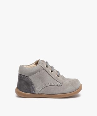 Chaussures de marche bébé en cuir bicolores vue1 - GEMO(BEBE DEBT) - GEMO
