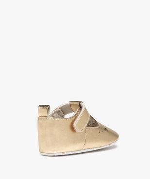 Chaussons de naissance bébé fille babies métallisées vue4 - GEMO 4G BEBE - GEMO