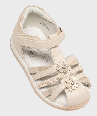 Sandales à scratch pailletées semelle intérieure cuir bébé fille vue5 - LOVELY WINGS - GEMO