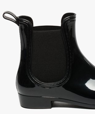 Bottes de pluie unies noires style chelsea boots vue6 - GEMO (EQUIPT) - GEMO