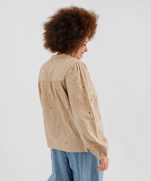 Blouse manches longues à broderies fleuries femme grande taille vue3 - GEMO (G TAILLE) - GEMO