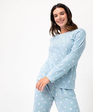 Pyjama imprimé en maille polaire femme vue2 - 1E PRIX BY GEMO - GEMO