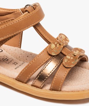Sandales bébé fille à contrefort fermé et nœuds fantaisie vue6 - GEMO(BEBE DEBT) - GEMO