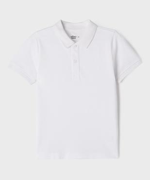 Polo à manches courtes en coton piqué garçon vue2 - GEMO 4G GARCON - GEMO