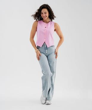 Gilet de costume sans manches en maille milano femme vue4 - GEMO(FEMME PAP) - GEMO