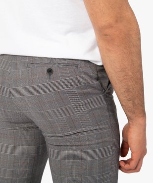 Pantalon homme à motif Prince de Galles vue2 - GEMO (HOMME) - GEMO
