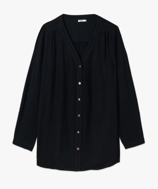 Chemise à manches longues texturée femme grande taille vue4 - GEMO 4G GT - GEMO