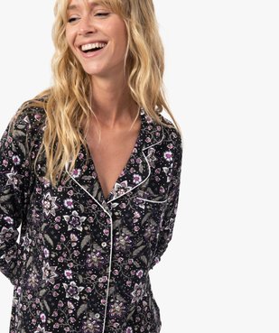 Pyjama femme deux pièces : chemise et pantalon vue2 - GEMO(HOMWR FEM) - GEMO