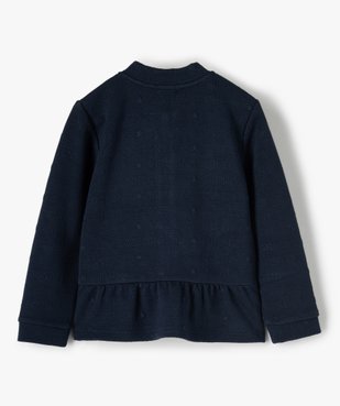 Sweat fille zippé avec basques – Lulu Castagnette vue3 - LULUCASTAGNETTE - GEMO