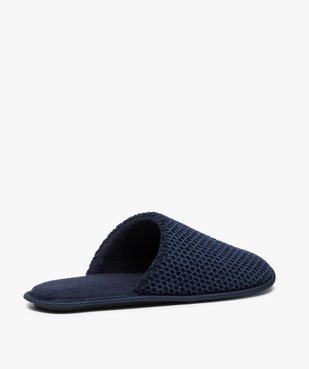 Chaussons homme mules unies en maille de velours vue4 - GEMO(HOMWR HOM) - GEMO