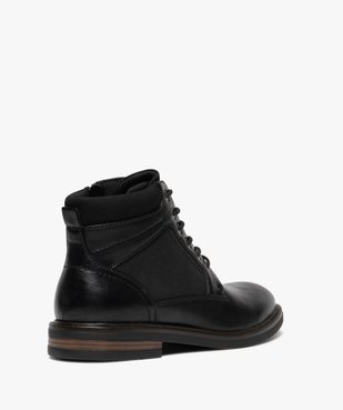 Boots homme casual à lacets avec col moussé vue5 - URBAN STEPS - GEMO