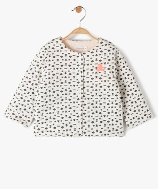 Veste bébé fille molletonnée imprimée - LuluCastagnette vue1 - LULUCASTAGNETTE - GEMO