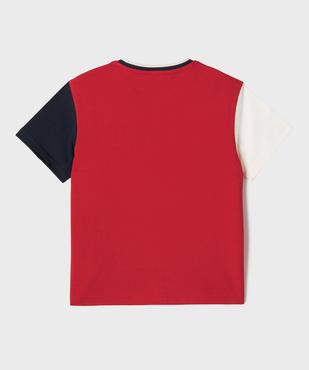 Tee-shirt manches courtes tricolore coupe oversize garçon - LuluCastagnette vue4 - LULU CASTAGNETTE G4G D - GEMO