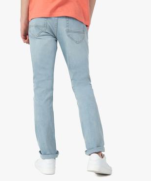 Jean homme coupe Straight avec marques d’usure vue3 - GEMO (HOMME) - GEMO