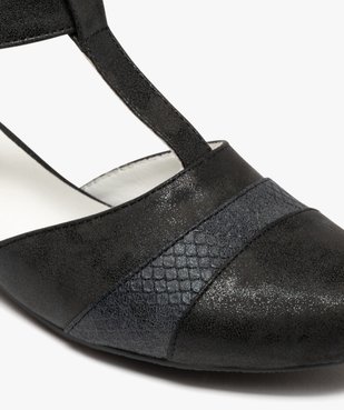 Escarpins confort à talon cubain et bride en T femme vue6 - G'FLEX - GEMO