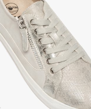 Tennis femme métallisées à lacets avec zip décoratif vue6 - GEMO (SPORTSWR) - GEMO