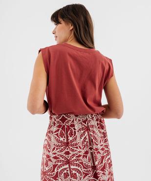 Débardeur col rond à broderie et strass brillant femme vue4 - GEMO(FEMME PAP) - GEMO