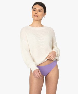 Tanga femme en microfibre et dentelle (lot de 2) vue3 - GEMO(HOMWR FEM) - GEMO