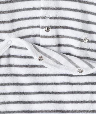 Pyjama bébé garçon en velours rayé et brodé vue3 - GEMO(BB COUCHE) - GEMO