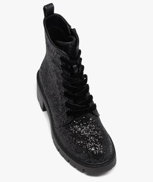 Boots femme à talon dessus en strass uni vue5 - GEMO(URBAIN) - GEMO