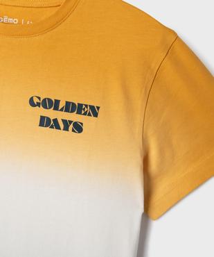 Tee-shirt manches courtes en jersey de coton tie-and-dye garçon vue2 - GEMO 4G GARCON - GEMO