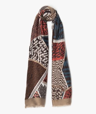 Foulard femme multicolore avec motifs abstraits vue1 - Nikesneakers (ACCESS) - Nikesneakers